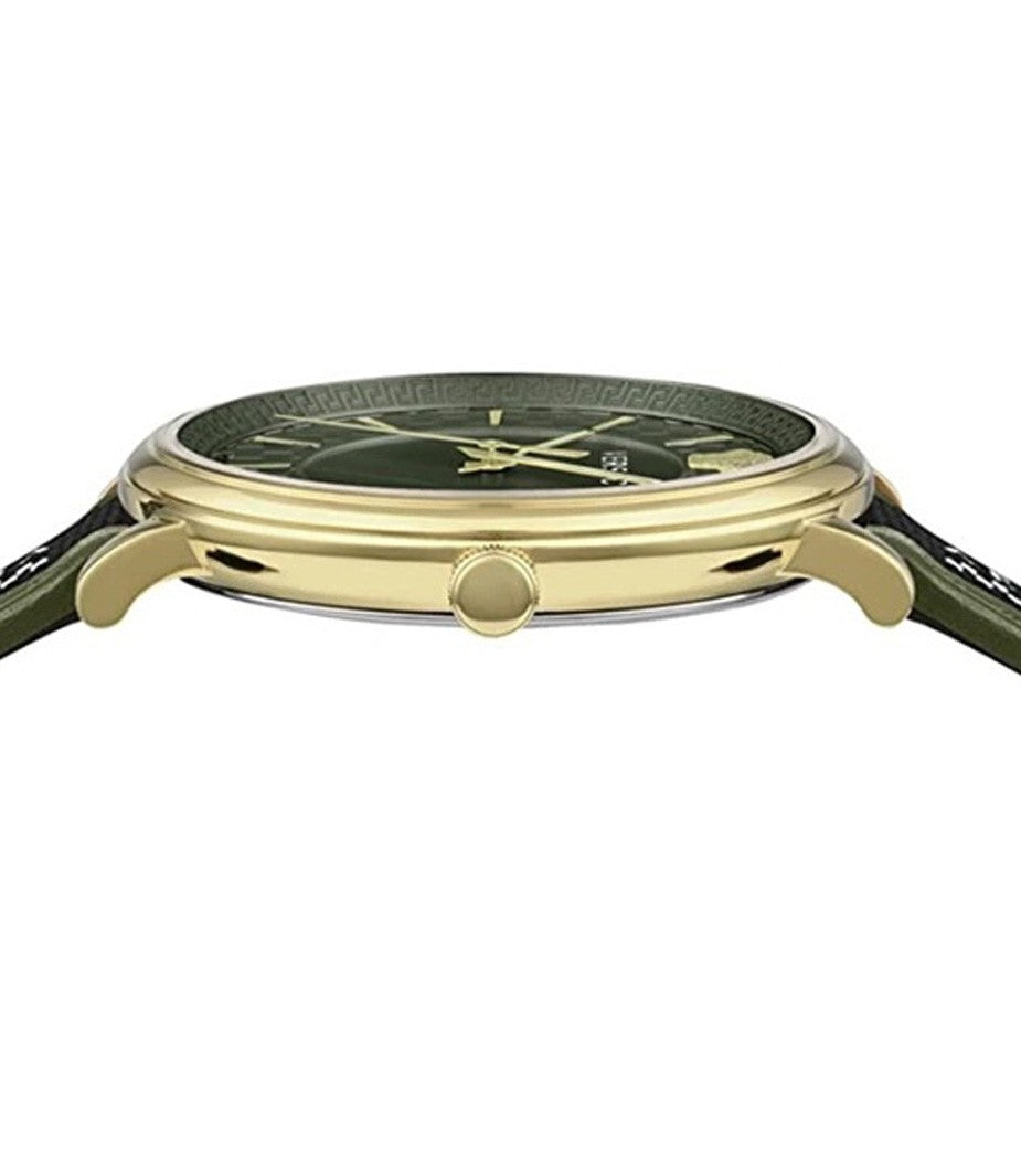 Versace V-Circle Greca Edition Quartz Watch With Green Dial