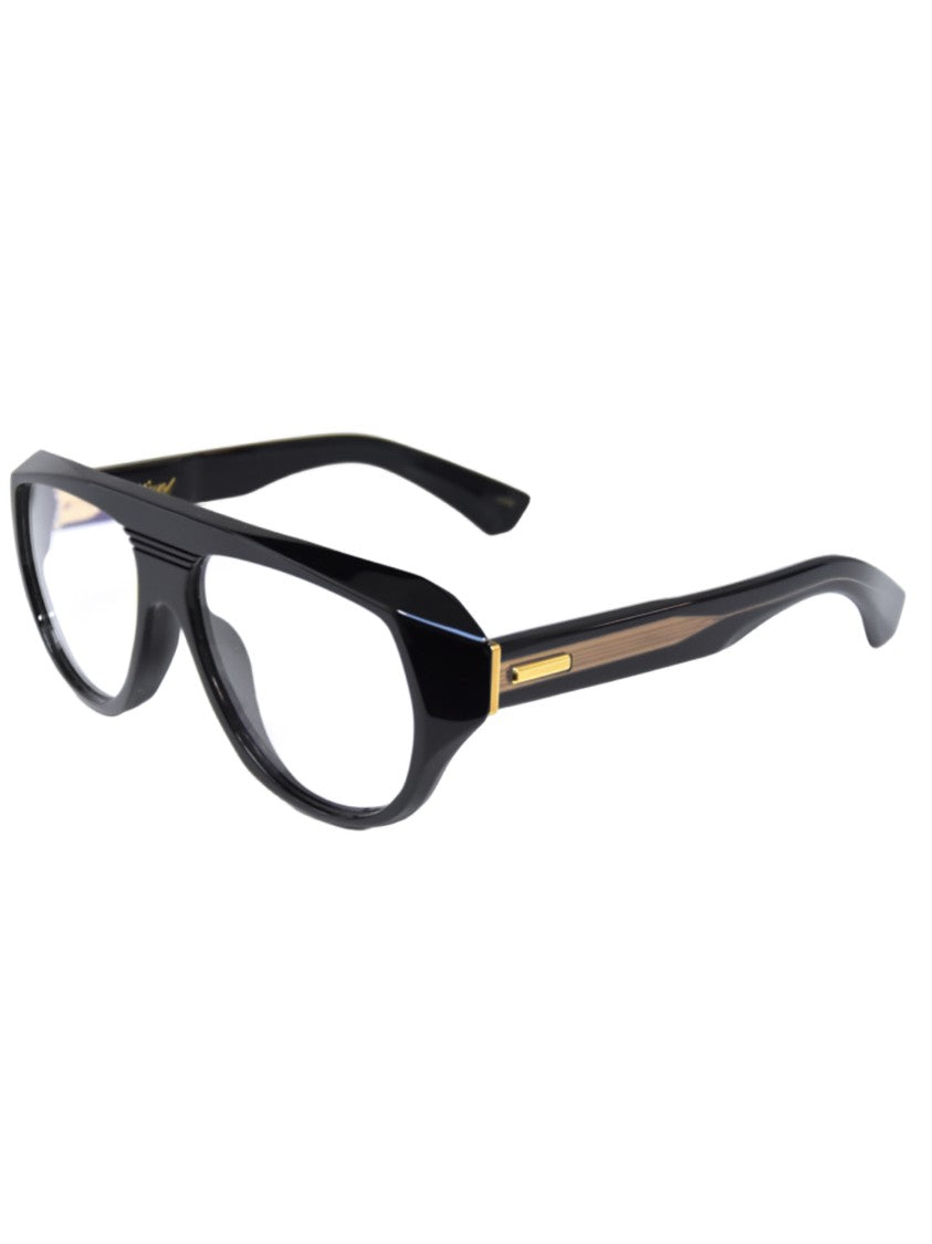 Kiurv Bold Geometric Black Acetate Optical Frames