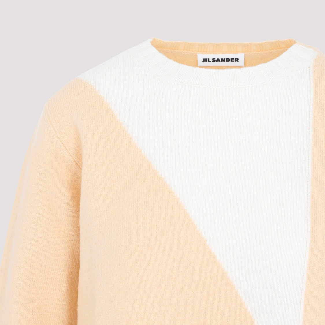 Jil Sander Open Orange Long-Sleeved Wool Sweater