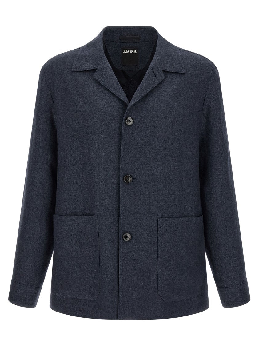 Zegna 'Alpe' Jacket In Linen And Wool