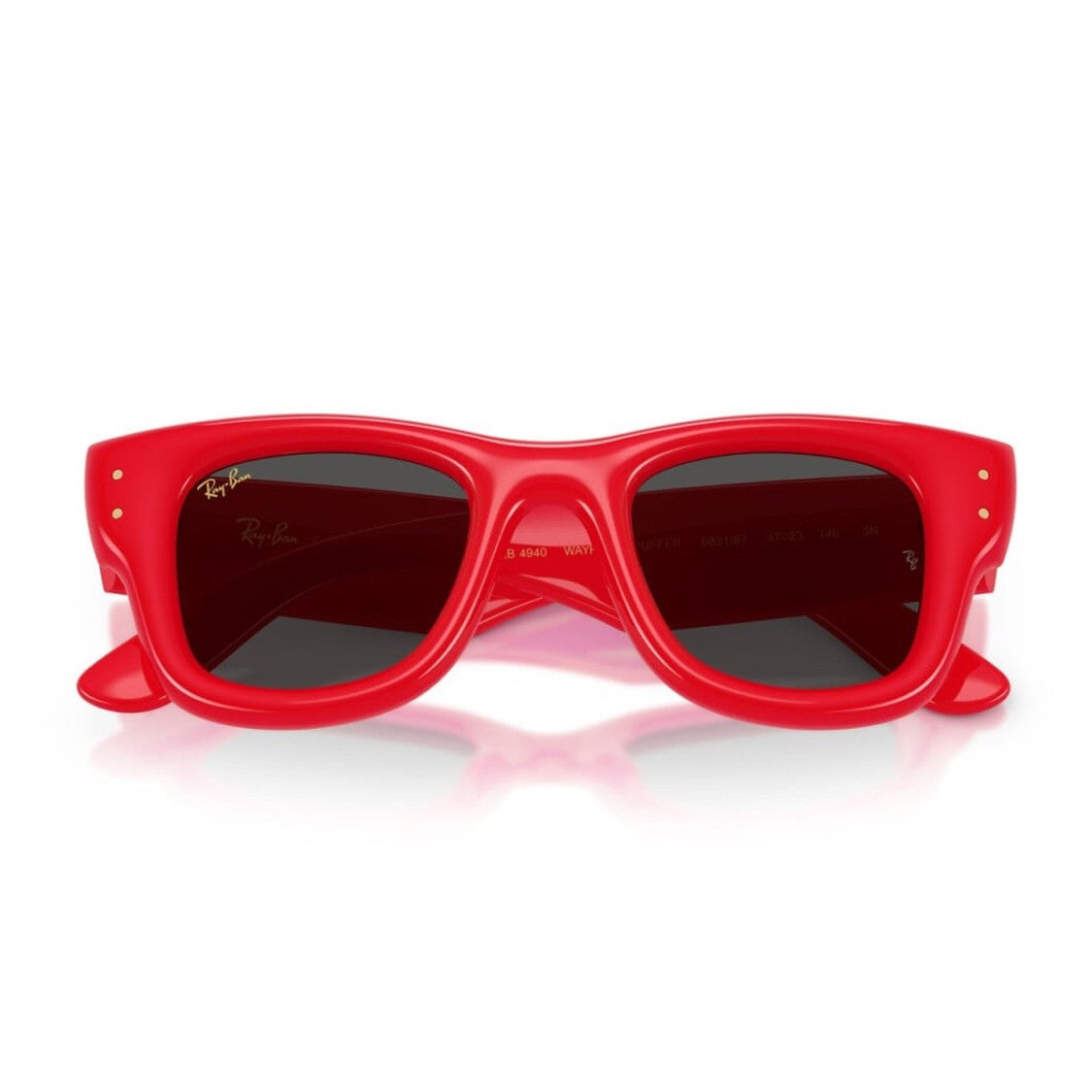 Ray Ban Red Rb4940 Wayfarer Puffer Nylon Square Sunglasses