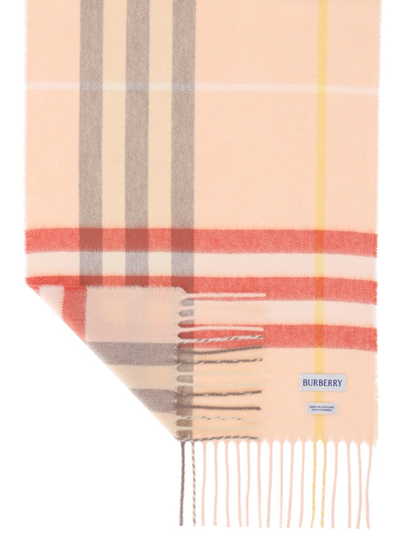 Burberry Soft Woven Scarf With Plaid Pattern