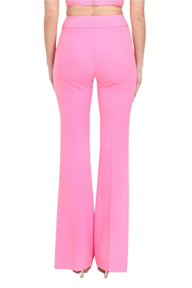 Simona Corsellini High-Waisted Flared Trousers In Smooth Technical Fabric