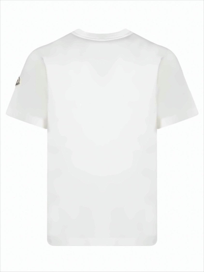 Moncler Tricolor Logo Cotton T-Shirt With Minimalist Design