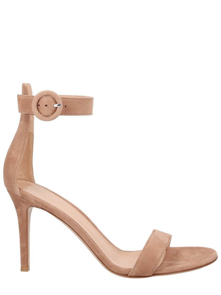 Gianvito Rossi Portofino 85 Suede Ankle Sandals