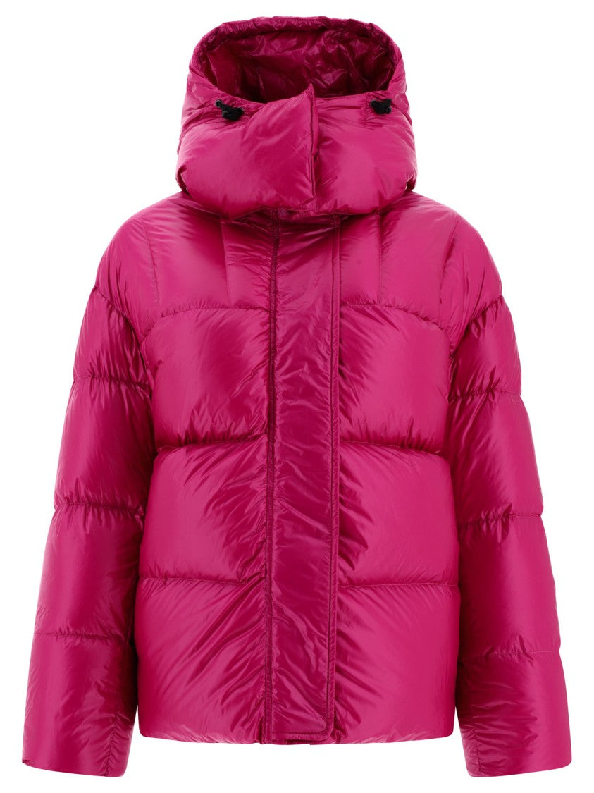 Aspesi Fuchsia Padded Jacket With Detachable Hood