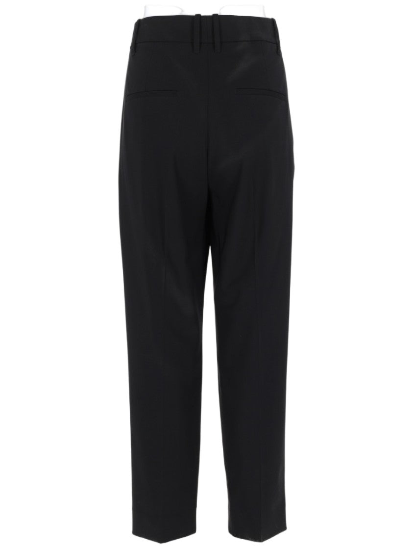 Vince Straight-Leg Black Pants With Tailored Mid-Rise Silhouette