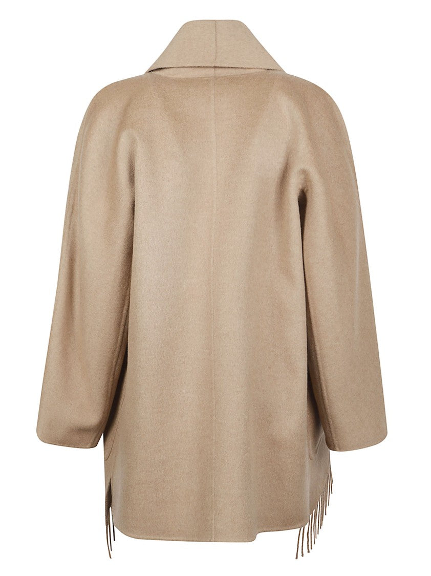 Max Mara Beige Cape-Style Coat