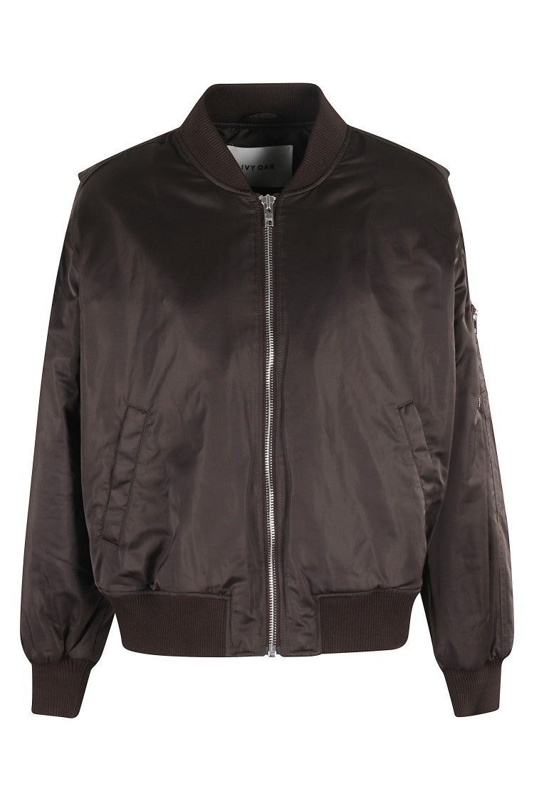 Ivy & Oak Ivy Oak Bomber Jacket With Ribbed Collar