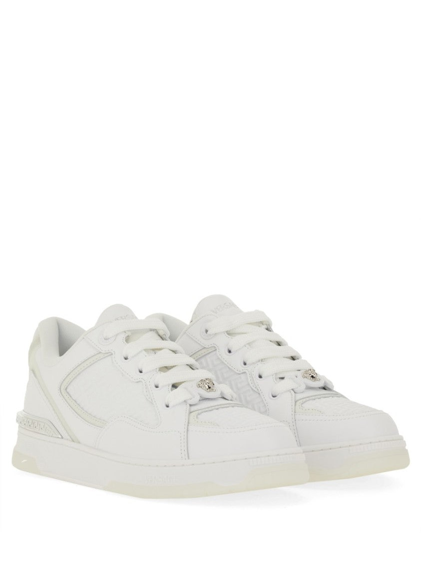 Versace Textured Leather Sneakers