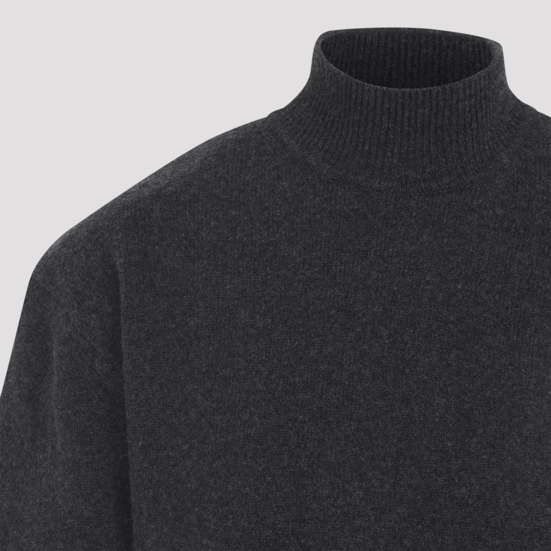 Jacquemus Slim Mock Neck Sweater In Merino Wool