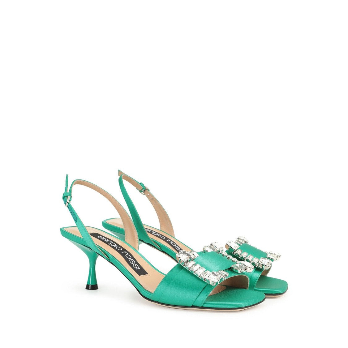 Sergio Rossi Sr Twenty 060 Satin Sandals