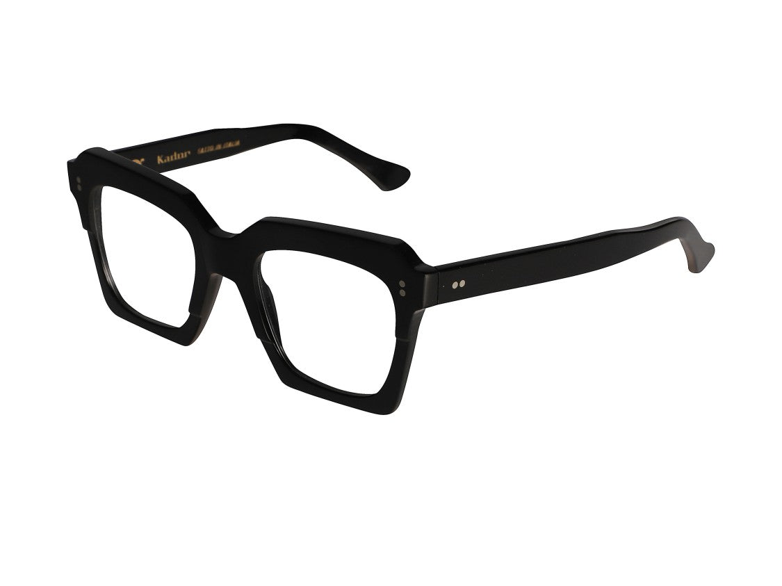 Kador Black Kallima Oversized Square Eyeglasses