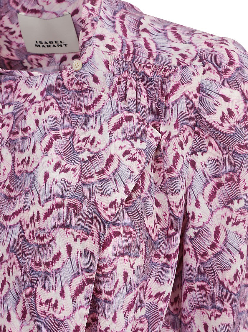 Isabel Marant Floral Wrap Dress With Long Sleeves