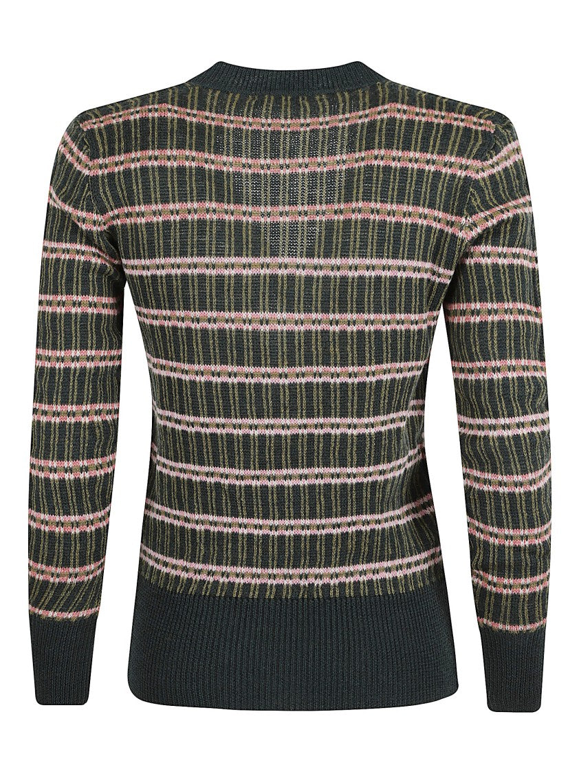 Etro Ribbed Knit Knit Top With Striped Pattern