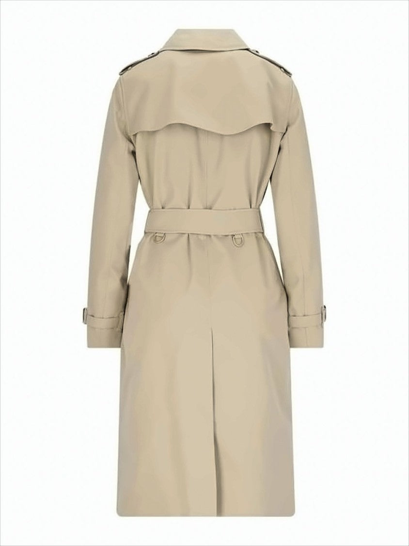 Burberry Double-Breasted Cotton Trench Coat With Tortoiseshell Buttons