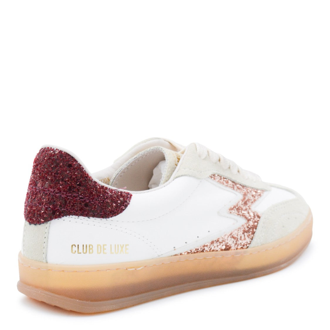 Moaconcept White And Red Sneakers From Moaconcept Featuring Round Toe, Laces Fastening, Decorations And Leather Sole.