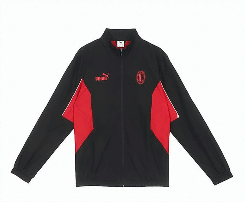 Puma Sporty Black Jacket With Bold Red Panels