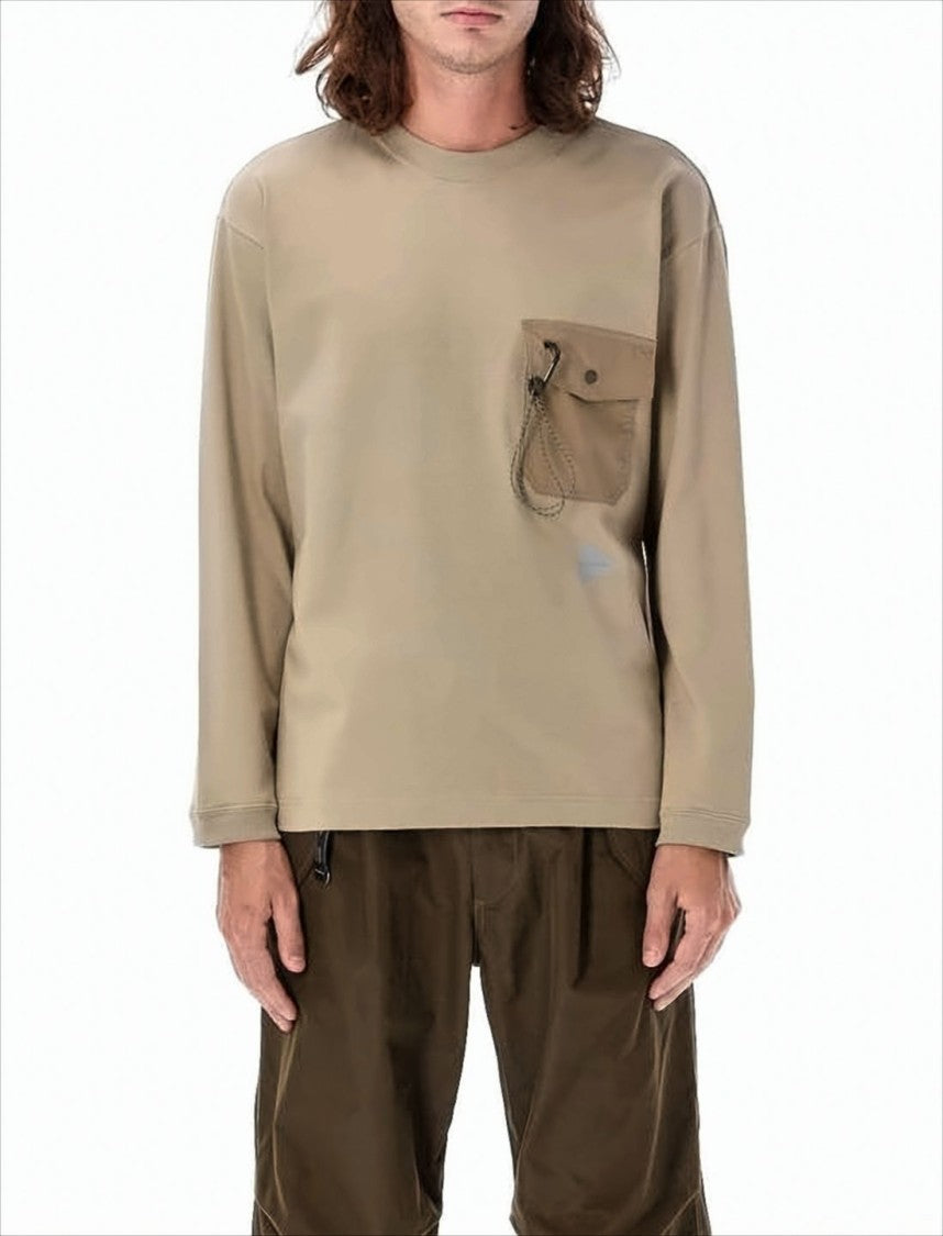 And Wander Long-Sleeve Relaxed Fit T-Shirt With Distinctive Chest Pocket