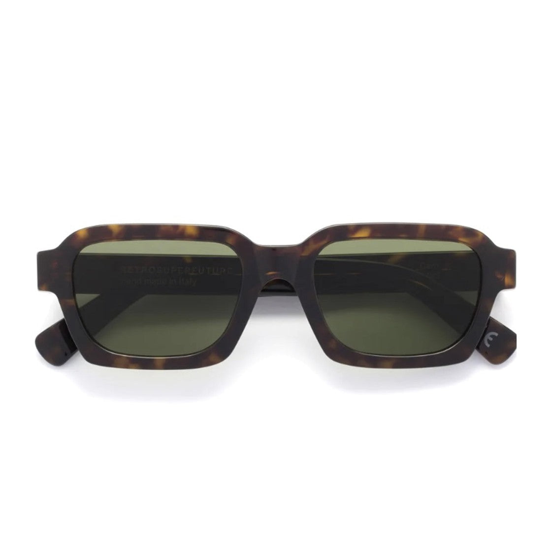 Retrosuperfuture Havana Caro Acetate Rectangular Sunglasses