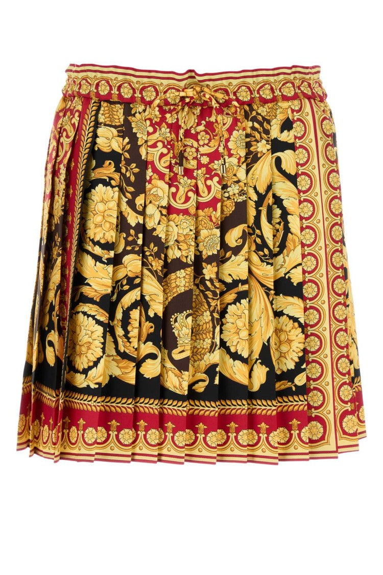 Versace Printed Silk Mini Skirt