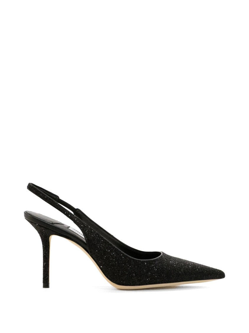 Jimmy Choo Neutral Love 85 Shimmering Slingback Heels