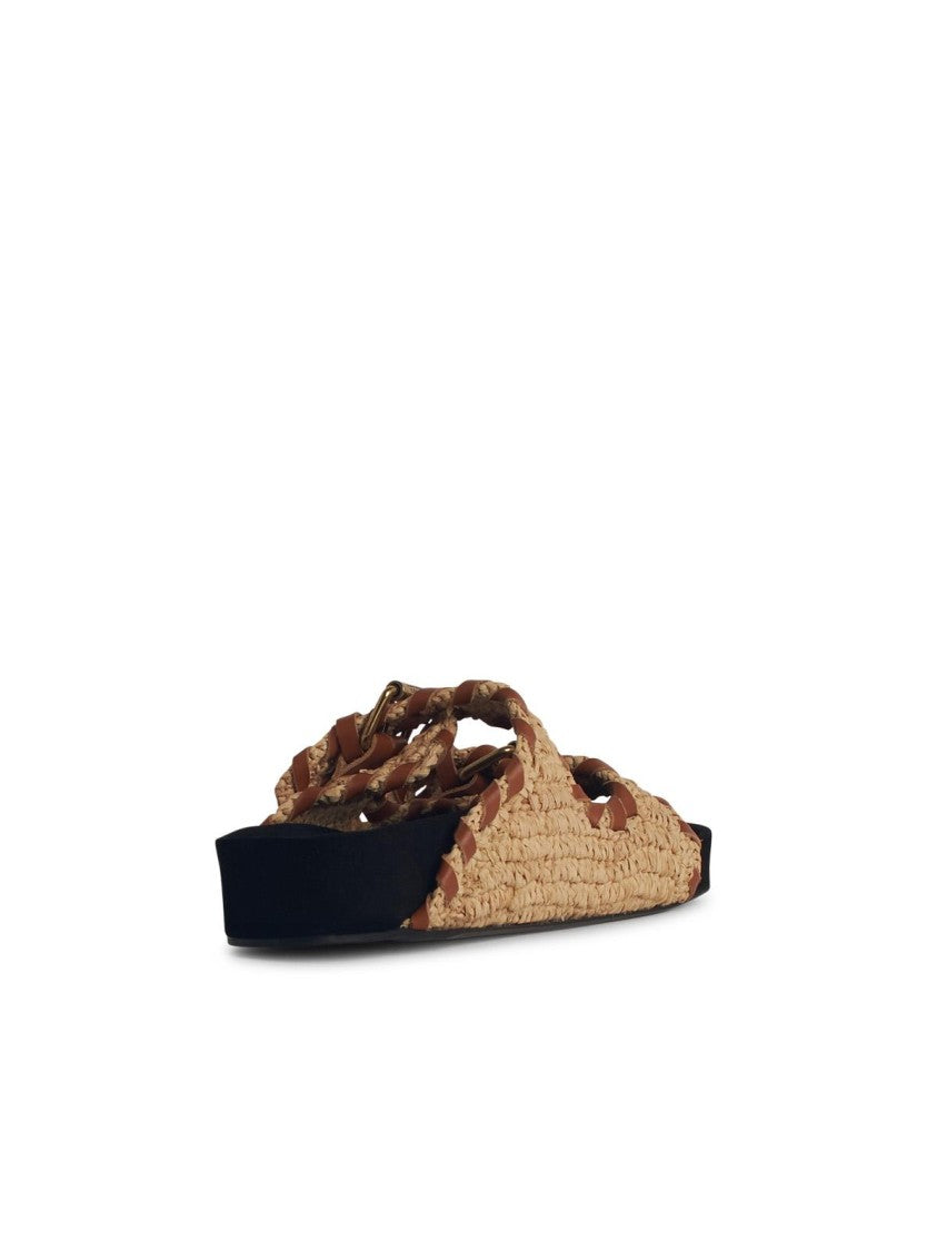 Isabel Marant Étoile Lennyo' Beige Palm Slipper