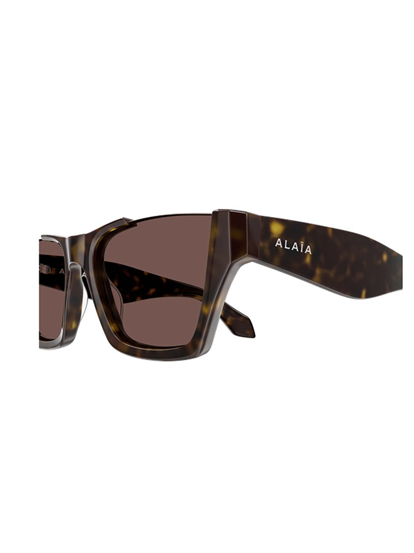 Alaïa Aa0081s Bold Tortoiseshell Rectangular Sunglasses