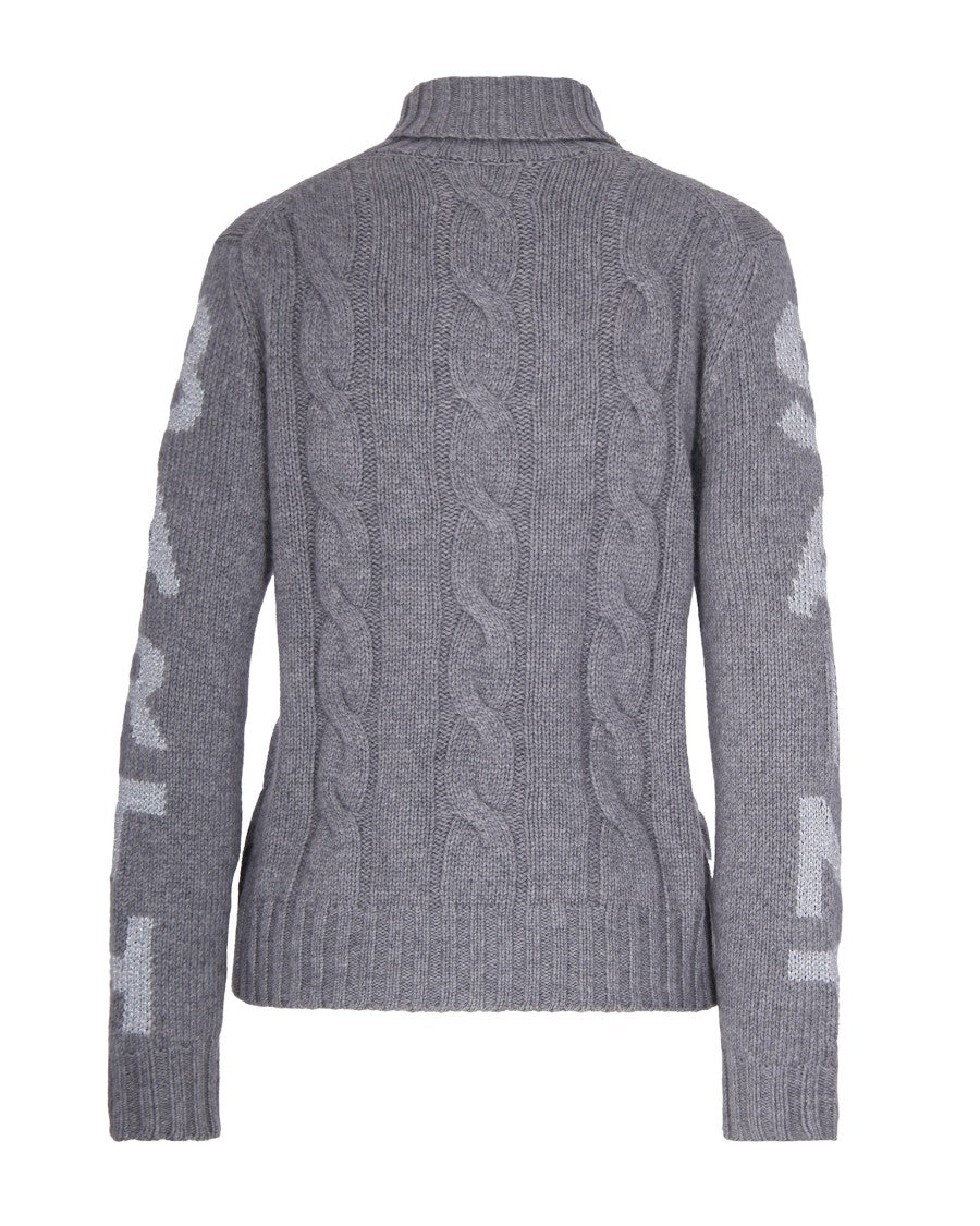 Mc2 Saint Barth Cable Knit Sweater With Lurex Detailing