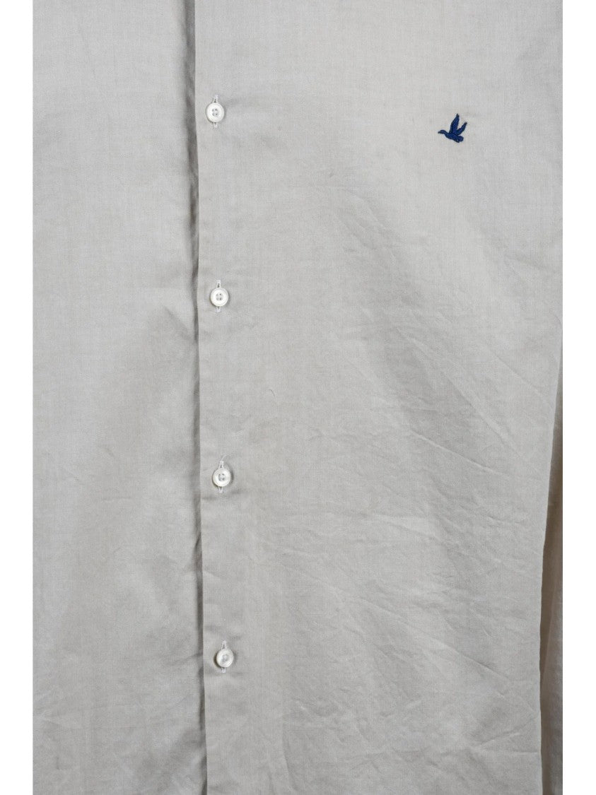 Brooksfield Beige Button-Down Cotton Shirt