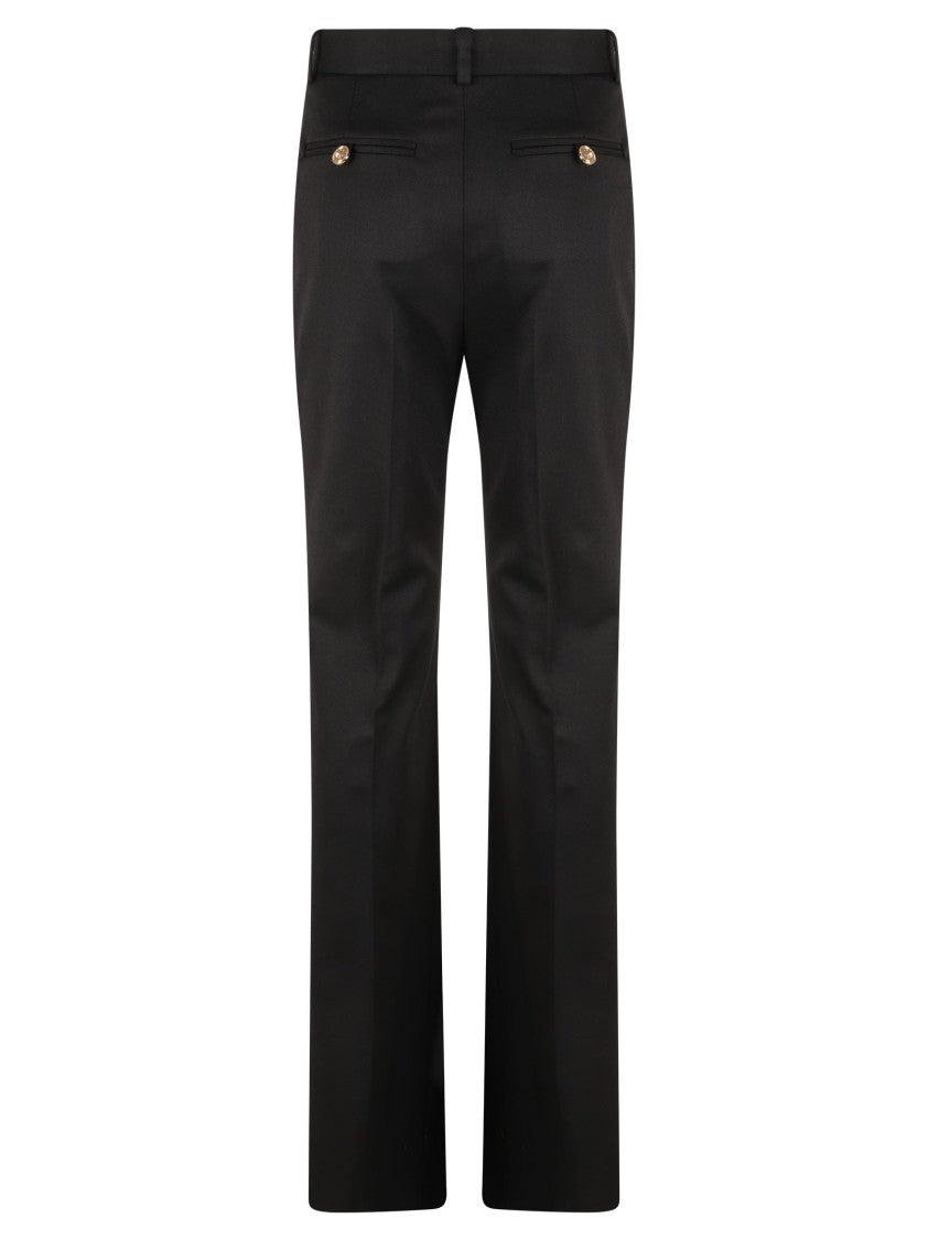 Versace Black Trousers With Concealed Zip
