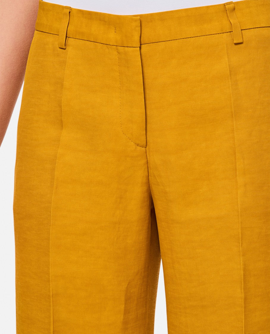 Alberto Biani Wide-Leg Soft Pants With Front Closure And Side Pockets