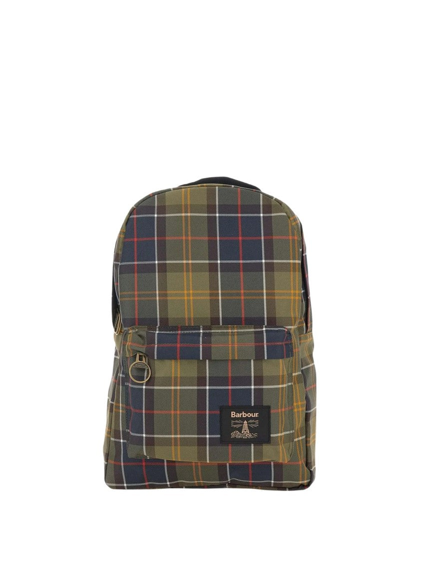 Barbour Tartan Pattern Adjustable Straps Backpack
