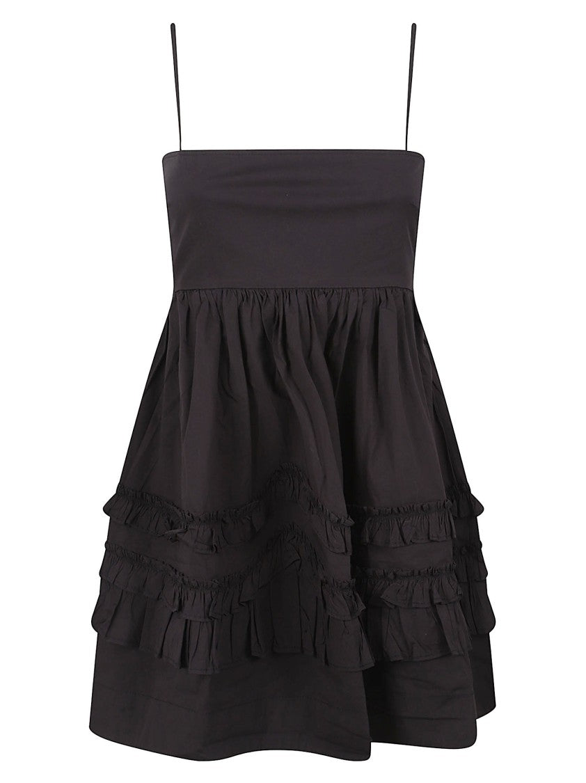 Ganni Mini Dress With Spaghetti Straps