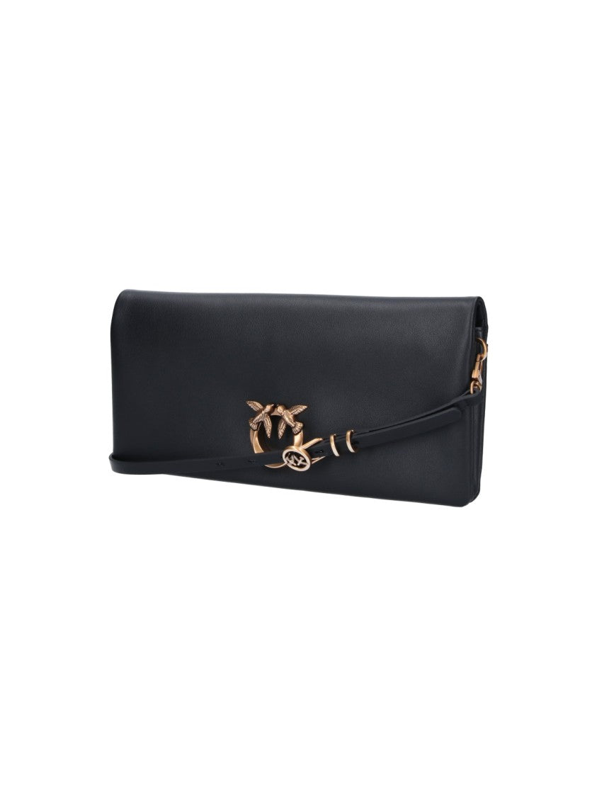 Pinko Black Click Soft Leather Bag