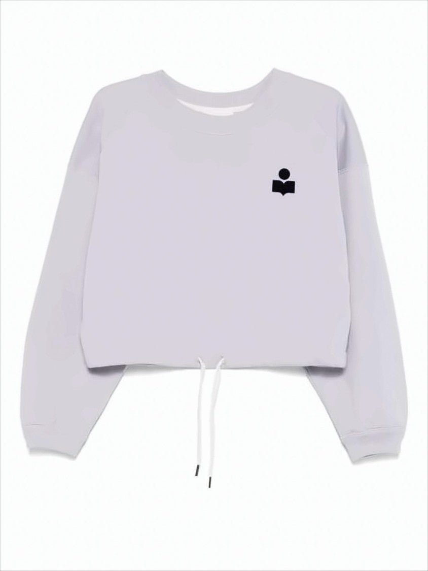 Isabel Marant Cropped Purple Sweatshirt With Adjustable Hem