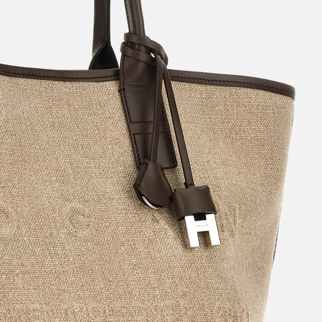 Hogan Mastice Address Shopping Piccola Linen Shopping Bag