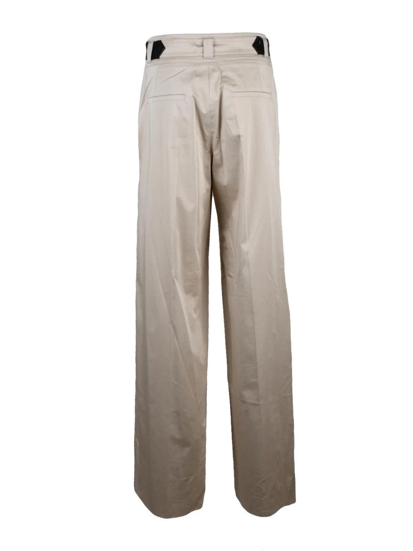 Marella Soraia High Waist Trousers - Beige