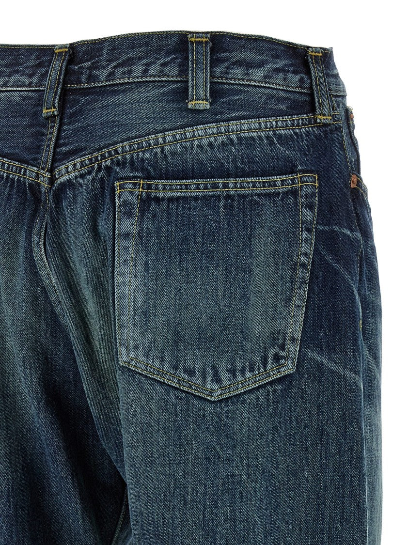 Junya Watanabe Stonewashed Denim Jeans With Textured Finish