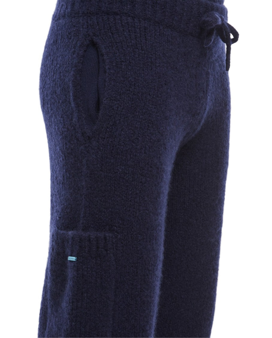 Alanui Wool Cargo Trousers With Drawstring Closure And Ribbed Cuffs