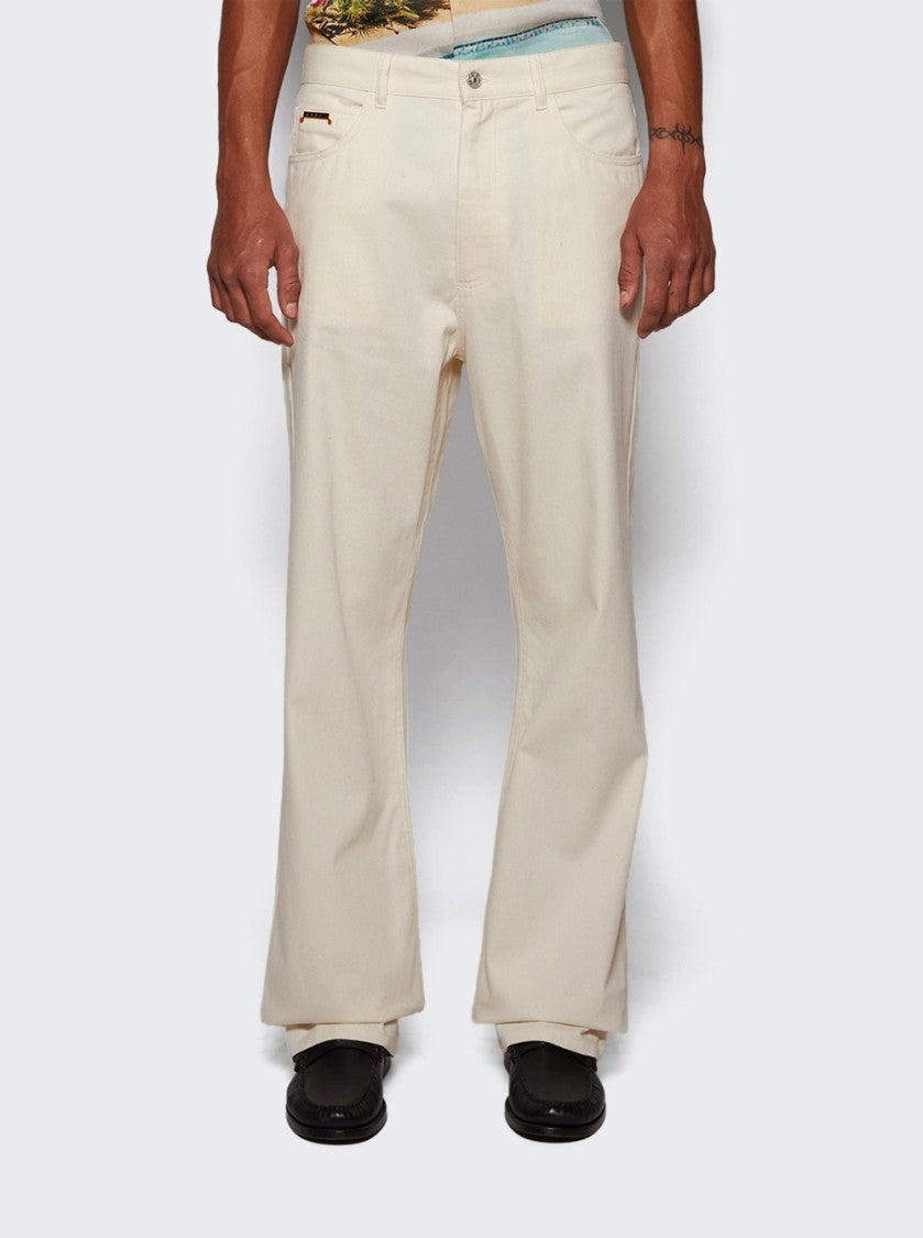 Marni Straight Leg Trousers - Bone