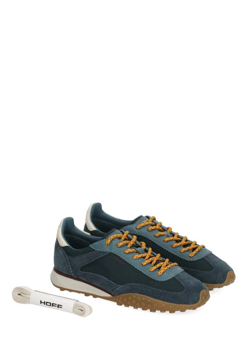 Hoff Blue Vibrant Orange Accents Suede Sneakers
