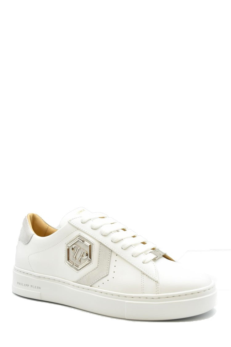 Philipp Plein Arrow Force Calfskin Leather Sneakers