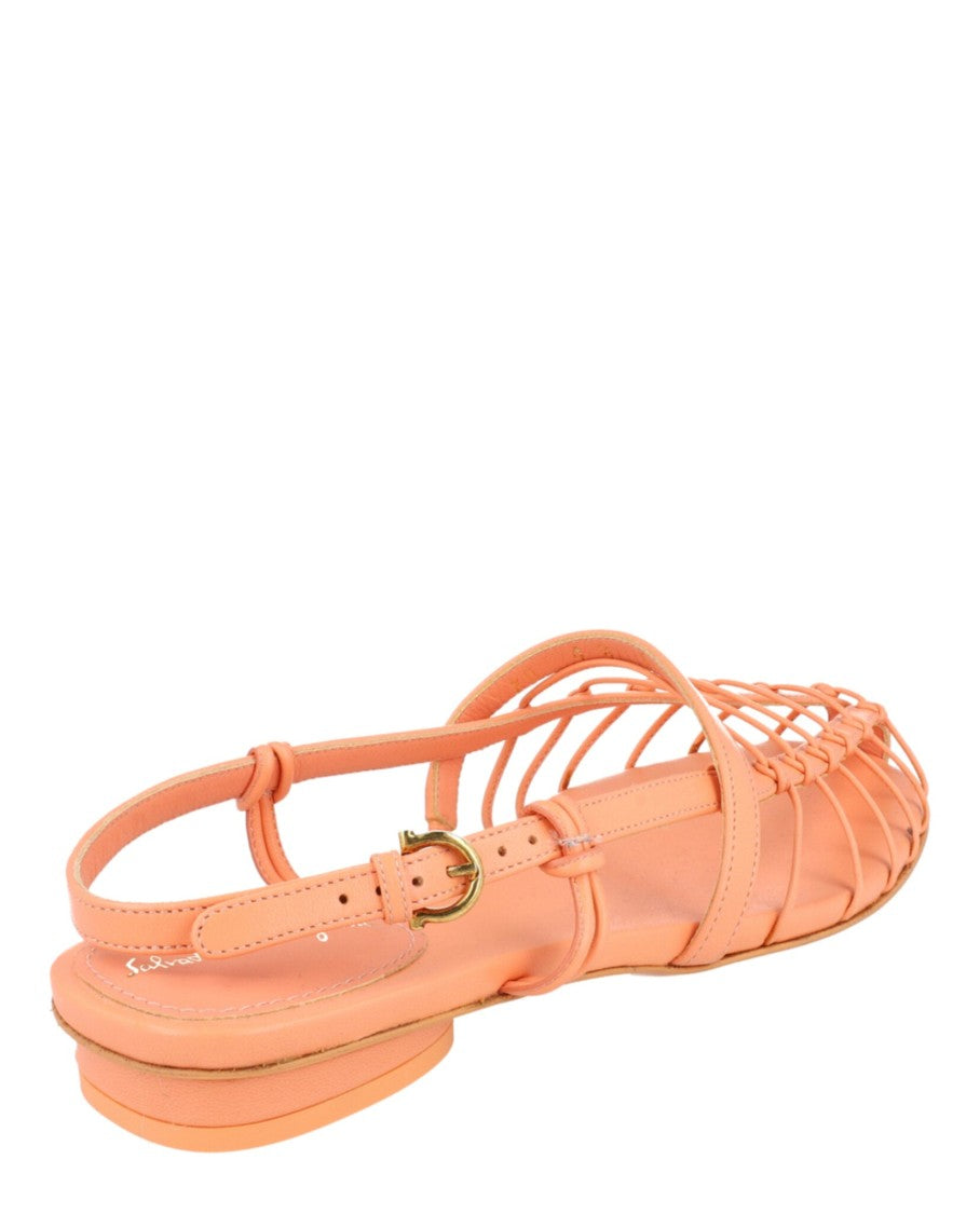 Ferragamo Shay 10 Caged Slingback Sandals