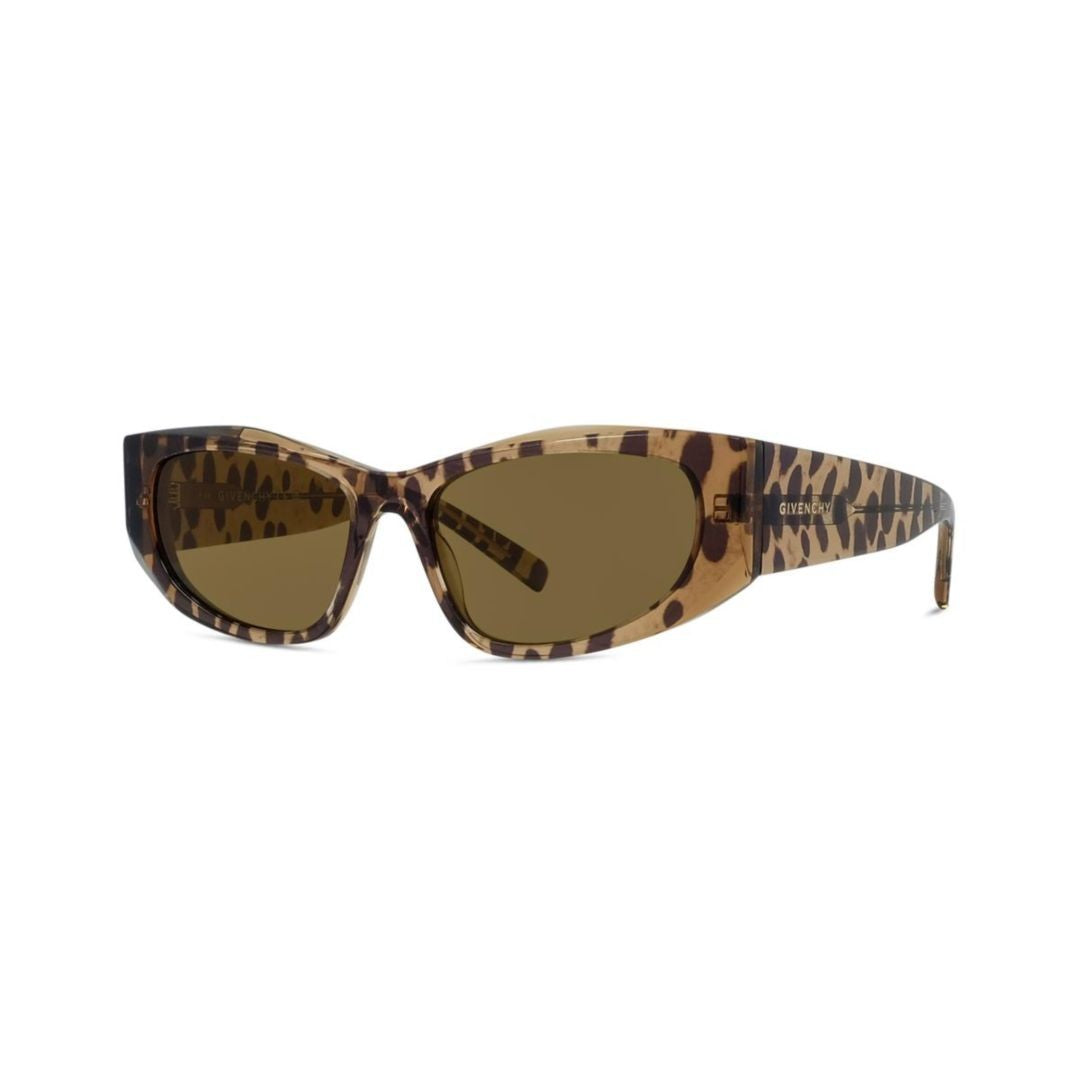Givenchy Gv40116i Bold Leopard Print Rectangular Sunglasses