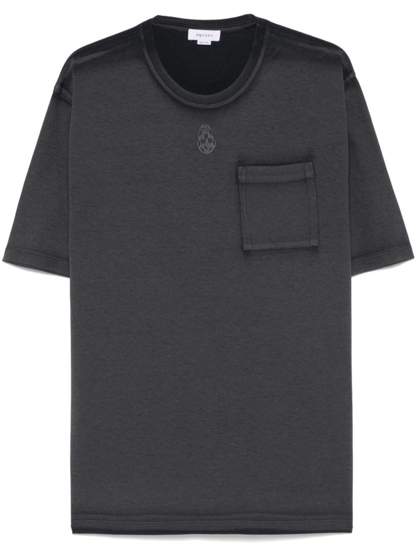 Alexander Mcqueen Slim Fit Black Cotton T-Shirt