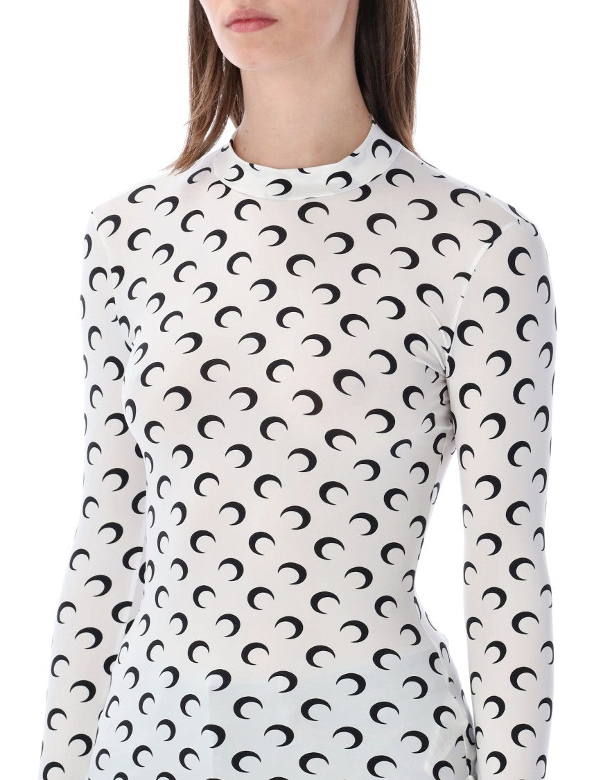 Marine Serre Moon Print High Neck Top
