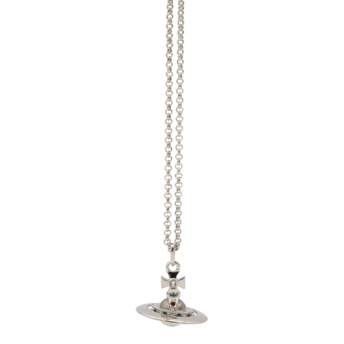 Vivienne Westwood Silver-Tone Necklace With Stylized Orb Pendant