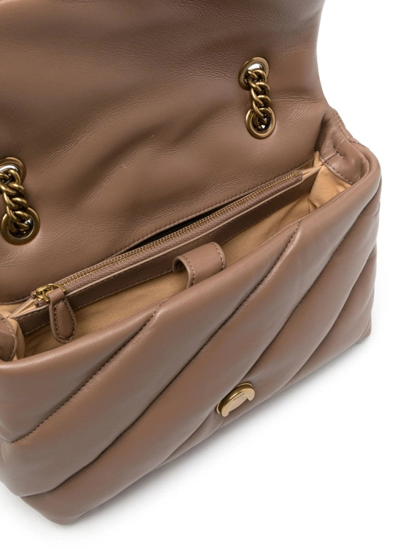 Pinko Quilted Flap Closure Bag With Chain Strap