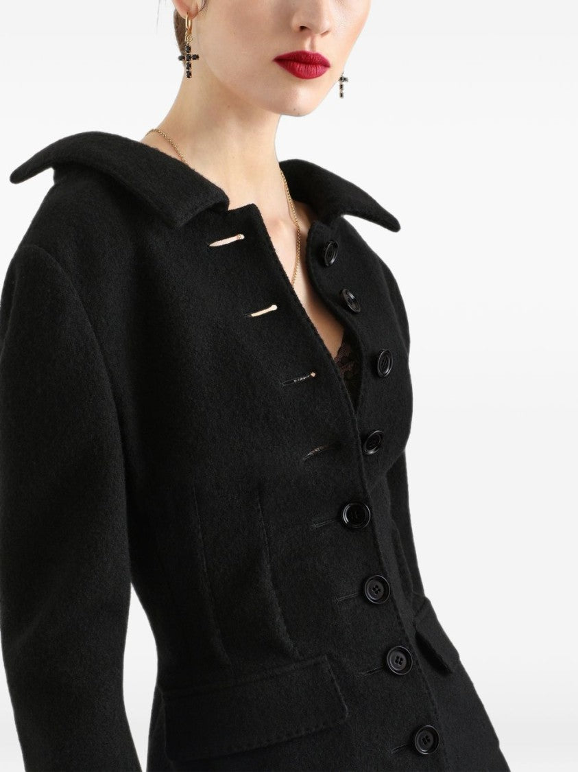 Dolce & Gabbana Fitted Black Spine Design Tailored Jacket